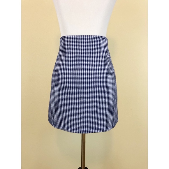 Topshop Gingham Ruffle Front Skirt - Picture 3 of 5